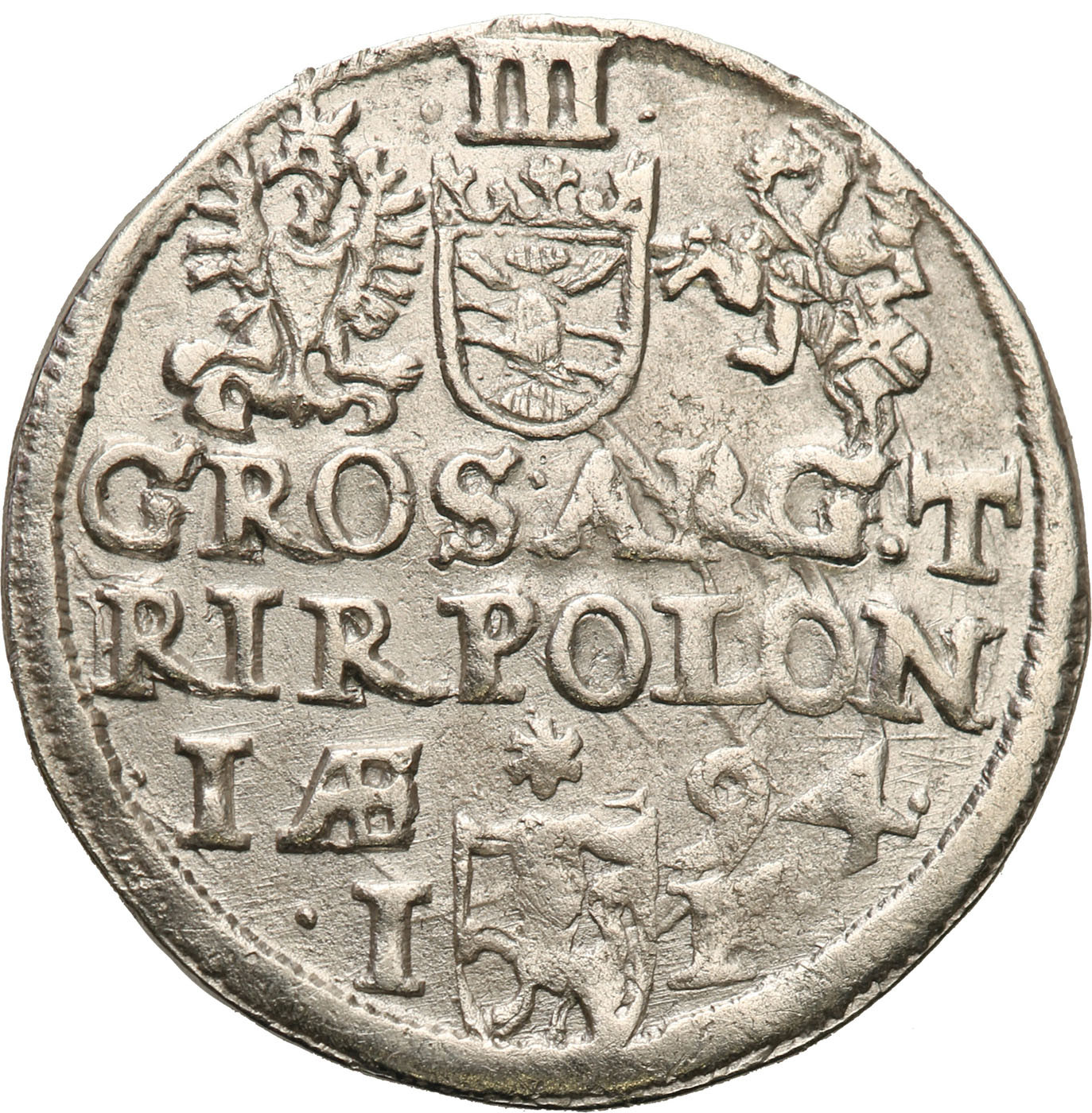 Zygmunt III Waza. Trojak (3 grosze) 1594, Olkusz - Nienotowany